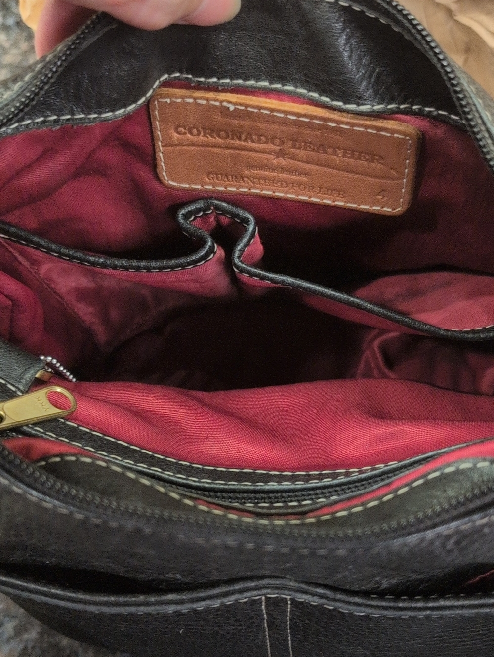 Coronado Genuine Leather Concealed Carry Shoulder Bag - Picture 10 of 16